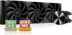 ID-COOLING FX360 PRO Desktop CPU vedelikjahuti, 360mm AIO protsessorijahuti, 3 suure t&otilde;hususega 120mm ventilaatorit, spetsiaalne pumbapea CD-mustriga, &uuml;hildub Inteliga