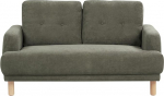 Beliani 2-istmeline diivan Corduroy roheline k&otilde;rge puidust jalaga k&auml;etoed n&ouml;&ouml;bid Retro stiilis Tuve