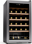 Klarstein Wine Fridge, 1 Zone Drinks Refrigerator, Quiet Indoor/Outdoor Fridge, 63 Litre Bottle Refrigerator, Small, Wine Cabinet for Drinks, Wine Cooler for 24 Bottles, 5-18 &deg;C