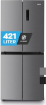 Heinrich&acute;s Cross Door Fridge, Fridge Freezer Combination with 421 L Total Volume, Includes Total-No-Frost Function, 150 L Freezing Volume, LED Lighting, Multi-Airflow and Fresh Converter System,