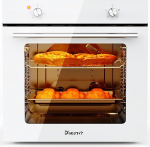 Disaenvir Built-in Oven 60 cm Freestanding, Oven Built-in Appliance White, Oven with Steam Function 65 L, 2.2 kW