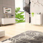 Lomadox Living Room Set 2-Piece Living Room Cabinet Living Room Furniture Living Room Cabinets Modern in Matt White with Milled Fronts