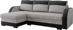 Joseph Elegant Corner Sofa with Bed Box and Sleep Function, Including Cushion Set, Upholstered Sofa, Upholstered Set, Universal Ottoman, Living Landscape (Soft 011 + Lawa 05)