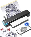 Phomemo M08F Tattoo Printer, Tattoo Stencil Printer Stencil Printer koos 10 t&uuml;ki &uuml;lekandepaberiga, Thermal Printer Tattoo Compatible with Phone Tablet PC for Tattoo Artists and Beginners (Black Blue)