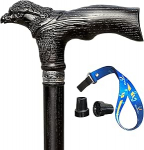 K&auml;sitsi nikerdatud k&otilde;ndimiskepp Puidust kotkast nikerdamine Ergonoomiline elegantne k&otilde;ndimiskepp Mehed Naised Puidu kandev&otilde;ime kuni 181 kg Tugevad k&otilde;ndimiskepid eakatele igap&auml;evaseks kasutamiseks