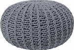 Beliani Conrad II Modern Pouf in Dark Grey 52 x 35 cm