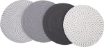 Yechiry 4-teiliges Rundes Gewebtes Tischset-Set, 33 cm, rutschfeste, Hitzebest&auml;ndige Runde Tischsets, Doppelseitige Tischsets aus Baumwollseil, Handgefertigte Boho- f&uuml;r das (Graue Serie)