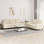 ShGaxin 2-TLG. Sofagarnitur Creme Stoff, Loungesofa, Diivanid ja diivanid, Relaxsofa, Couch f&uuml;r Wohnzimmer, 3201900