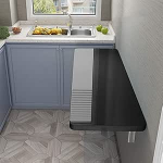 Seinale paigaldatav kokkupandav laud kodukontorisse pesuruumi Multifunktsionaalne laud s&uuml;learvuti kirjutamiseks k&ouml;&ouml;gi s&ouml;&ouml;gilaud 4 v&auml;rvi (must 100x30cm)