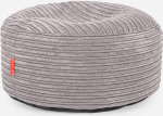 Lounge Pug Suur &uuml;mmargune jalahoob Pouf, Bean Bag Stool, Suur, Corduroy Silver