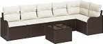 Gartensofa-komplekt Braun Poly-Rattan Gartenm&ouml;bel Model3345728
