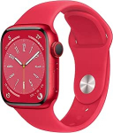 Apple Watch Series 8 (GPS, 45 mm) alumiiniumist korpuse toode (PUNANE) koos spordirihmaga (punane), &uuml;ks suurus (uuenenud)
