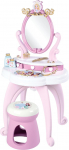 Smoby - Disney Princess Dressing Table (49 x 36 x 94 cm) - Hairdressing Salon with Mirror, Stool and Accessories, Princess Hairdressing Set for Children from 3 Years