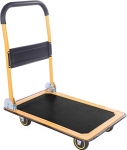 MaxWorks 80876 Kokkupandav platvormik&auml;ru libisev k&auml;ru 150kg kandev&otilde;ime 28.75" x 18.6" x 33" must ja kollane