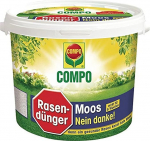 Compo Lawn Fertiliser - Moss? No, Thanks! - Fine Granules, Effective for 6 Weeks, 4 kg, Green