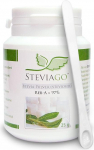 STEVIAGO Stevia pulber (Steviosiid) 100% Stevia ekstrakt, millest min. 97% Reb-A, 25g, koos doseerimislusikaga.