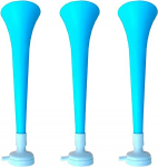 FUN FAN LINE - Pack x3 Plastic Vuvuzela Stadium/Non-Toxic Football Horn. Accessory for Football and Sports Parties. Very Loud Air Horn for Animation
