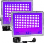 Must valgusvalgusti, 100 W must valgus, LED must valguslamp pistikupesaga, 395-405 nm, IP65 veekindel UV-valgusti