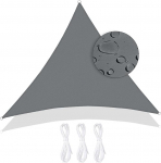 Markiis, veekindel, kolmnurkne, 3 x 3 x 3 m, p&auml;ikesekaitse, ilmastikukaitse, varikatus, 95% UV kaitse r&otilde;dule, terrassile, aeda, Hall