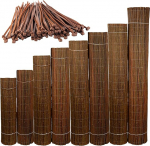 Ogrodzenia Wiklinowe Pajumatt 110 x 500 cm - R&otilde;du privaatsusekraan - Puidust aia tara - Privaatsus aias - Tuule- ja p&auml;ikesekaitse - Varjupaigaldaja.