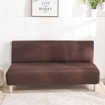 Pol&uuml;ester Spandex Stretch Futon Cover Non-Slip Soft Couch Futon Slipcover pestav varrukateta diivan kate elastse p&otilde;hjaga lastele Brown 1-190-210 cm