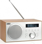DAB+/FM raadio Bluetoothiga August MB420 Digitaalne k&ouml;&ouml;giraadio puidust korpusega RDS funktsiooniga 60 eelh&auml;&auml;lestust Hifi k&otilde;lar 5 W raadio &auml;ratuskell koos unetimeri &auml;ratusega Snooze USB / Aux-In / Aux-Out