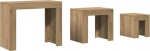 vidaXL 3 kohvilaudade komplekt elutuppa, kontorisse, magamistoa &ouml;&ouml;kapile, k&uuml;ljelauale, diivanilauale, elutoa lauale, k&auml;sit&ouml;&ouml;nduslik tammepuidust materjalile