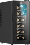 Cecotec Bolero GrandSommelier 1250 CoolCrystal joogik&uuml;lmik Veini hoidmine 12 pudelit Termoelektriline jahutus Vaikne 35 dB Temperatuur reguleeritav 8-18&ordm;C Puutepaneel ja sisevalgustus LED