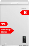 Wonder WCH1001EDC Horisontaalne s&uuml;gavk&uuml;lmik, valge, 99 liitrit, topeltjahutus, 1 korv, madal m&uuml;ratase, energiaklass E