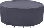 F&J Outdoors aiam&ouml;&ouml;bli katted veekindel UV-kaitse mittehajumine Medium Small Cover for Circle Table with Chairs 6ft Diameter Grey