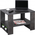 RICOO WM090-BG kohvilaud hoiuruumiga elutoa laud puidust 72 x 50 x 50 cm laud elutoa diivanilaud v&auml;ike diivan betoonist hall