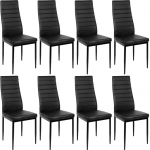 S&ouml;&ouml;gitoa toolide komplekt, S&ouml;&ouml;gitoa toolid Modern, kunstnahast kate, k&otilde;rge seljatugi, mugav s&ouml;&ouml;gitoa tool, kunstnahast tool, SGS testitud (must F, 8)