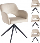 4 s&ouml;&ouml;gitooli komplekt, p&ouml;&ouml;ratav t&ouml;&ouml;stuslik, 360&deg; p&ouml;&ouml;rlemisfunktsioon m&auml;luefektiga, automaatne l&auml;htestamine, veluurkate, metallraam, k&ouml;&ouml;gitool s&ouml;&ouml;gituppa, k&ouml;&ouml;ki, kontorisse.