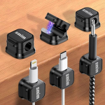 6 St&uuml;ck Kabelaufr&auml;um-Clips, verstellbare Kabel-Organizer, magnetisches Kabelmanagement, selbstklebende Drahthalterung f&uuml;r Schreibtisch, Nachttisch, Ladekabel, HDMI, USB, Audiokabel, B&uuml;ro, Zuhause,