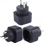 Euroopa ja Taani/Gr&ouml;&ouml;nimaa pistikupesa adapter, ELi Schuko pistik sobib Taani/Gr&ouml;&ouml;nimaa pistikupessa, Euroopa/Saksa/Prantsusmaa C/E/F t&uuml;&uuml;pi pistik K-t&uuml;&uuml;pi reisipistikupesa konverter (3 tk)