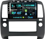 SXAUTO - 6G + 128G - Android 14 IPS autoraadio Nissan Navara 3 D40 (2004-2010) - Sisseehitatud Carplay/Android auto - LED kaamera + MIC - DAB roolijuhtimispult kiire boot 360-CAM WiFi - 2 DIN 9-tolline