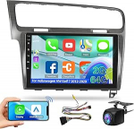 2G + 64G Android Autoradio Volkswagen VW Golf 7 2012-2020 koos juhtmevaba Carplay & Android Car, 9-tolline puuteekraaniga autoraadio koos WiFi, GPS navigatsiooniga, Bluetooth, FM RDSiga