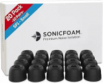 SONICFOAM Memory Foam k&otilde;rvaklapid Tips - Premium m&uuml;raisolatsiooni vahetus vaht k&otilde;rvaklappide otsad 20 t&uuml;kki k&otilde;rvaklappide jaoks (SF1 Small, must)