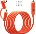 14AWG DC 8mm sigaretis&uuml;&uuml;taja laadimiskaabel, 12V/24V autolaadija kaabel koos DC7909/8020 pistikuga, 15A suure j&otilde;udlusega sigaretis&uuml;&uuml;taja pistik DC 7909 adapterile (2M)
