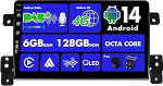 SXAUTO Android 14 [sisseehitatud 4G LTE & DAB] - 6G + 128G - Autoradio Suzuki Grand Vitara (2005-2015) - Dual Band WiFi - CarPlay Android Auto - Kaamera + mikrofon - DSP roolijuhtimine - QLED 9 tolli 2