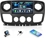 CAMECHO Android 15 Qualcomm 8-tuumaline 4+64G 10-tolline autoraadio Opel Movano 2 Renault Master 3 Nissan NV400 jaoks koos tagumise vaatega kaameraga, IPS DSP raadio traadita Carplay Android auto GPS WiFi FM/RDS +
