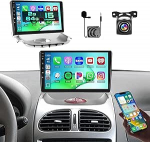 Hikity 2G 64G Android Peugeot 206 2004-2008/Citroen C2 2006-2013 juhtmevaba CarPlay Android auto peeglilink, 9-tolline puutetundlik raadio GPS koos Bluetooth WiFi EQ FM RDS SWC tagantvaate kaameraga