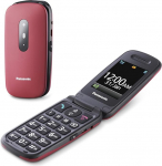 Panasonic KX-TU446EXR 2G vanemate mobiiltelefon ilma lepinguta (SOS h&auml;daabik&otilde;ne nupp, l&ouml;&ouml;gikindel, h&auml;&auml;lev&otilde;imendi, suured eraldi nupud, suur kirjas&otilde;na ja numbrin&auml;idik, 2,4-tolline v&auml;rviline n&auml;idik