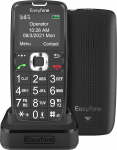 Easyfone Prime-A6 GSM vanem mobiiltelefon ilma lepinguta, suurte nuppudega 1,8-tolline GSM-nupuga mobiiltelefon koos SOS h&auml;daabik&otilde;nede nupu ja laadimisjaamaga (must)