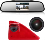 4,3-tolline tahavaatepeegli monitor + 1280 x 720 Pixel 1000TV Lines HD Night Vision piduritulede tagurduskaamera Opel Vauxhall Movano alates 2010 / Renault Master alates 2010 / Nissan NV400 alates 2010