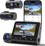 Avylet 5K/4K+1080P+1080P 3-kanaliline Dash Cam auto, eesmine tagumine siseruum, GPS, WiFi, IR &ouml;&ouml;n&auml;gemine, 3 parkimisrežiimi, v&auml;simuskaamera, 3-tolline IPS-ekraan, toetab max. 512 GB, ideaalne pika vahemaa jaoks