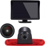 「18 mm objektiivi tippkvaliteediga tagurduskaamera + 4,3-tolline TFT LCD-ekraaniga automonitor」 Pidurituled auto katusel tagurduskaamera Fiat Doblo 263 Van (2010-present) / Opel Combo (2011-2018) jaoks