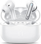 xinwld Bluetooth k&otilde;rvaklapid, juhtmeta Bluetooth 5.4 k&otilde;rvaklapid 4 ENC m&uuml;ravastase mikrofoniga, juhtmeta k&otilde;rvaklapid Deep Bass juhtmeta k&otilde;rvaklapid 40 tundi, IP7 veekindlad k&otilde;rvaklapid, valge