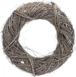 com-four&reg; Vine Wreath - Oksadest valmistatud dekoratiivne uksep&auml;rg - DIY looduslik p&auml;rg kui laua kaunistus, akna kaunistus v&otilde;i ukse ripats, et ise kaunistada - valgendatud looduslik dekoratiivne p&auml;rg (1