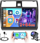 2+64G Android autoraadio Suzuki Swift 2003 2004 2005 2006 2007 2008 2009 2010 juhtmevaba Carpaly & Android Car, 10.1-tolline IPS puuteekraaniga raadio koos Bluetooth/GPS/taustakaamera/FM/WiFi-ga